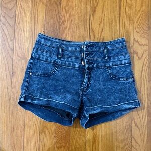 Refuge High-Waisted Blue Denim Shorts